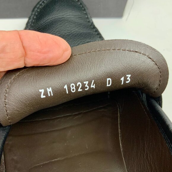 SALVATORE FERRAGAMO  Faraone Embossed Black Leather Loafers Size 13D - Picture 11 of 16